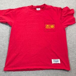 Discus Athletic T-Shirt Mens XL Red Pocket Tee‎ Safeway GM Logo USA Cotton